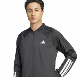 Club 3-stripes knitted trainingsjack heren black*adidas Hot