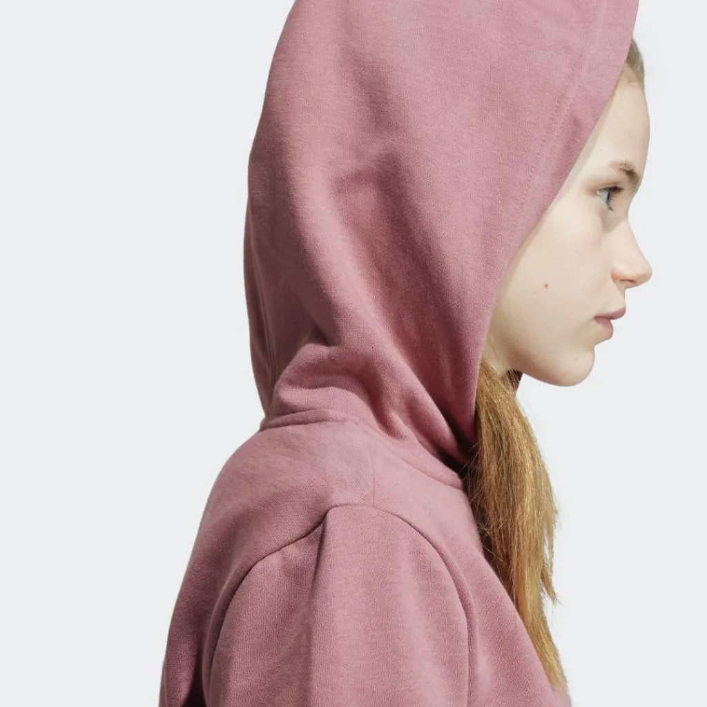 Essentials Small Logo fleece hoodie junior preloved crimson*adidas Hot