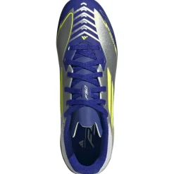 F50 League Messi FG MG voetbalschoenen junior silver metallic solar yellow lucid blue*adidas Best