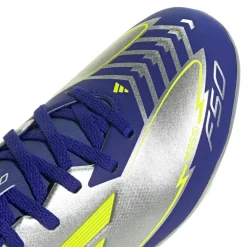 F50 League Messi FG MG voetbalschoenen junior silver metallic solar yellow lucid blue*adidas Best