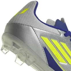 F50 League Messi FG MG voetbalschoenen junior silver metallic solar yellow lucid blue*adidas Best
