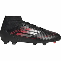 F50 League Mid FG MG voetbalschoenen junior core black iron metallic lucid red*adidas Hot