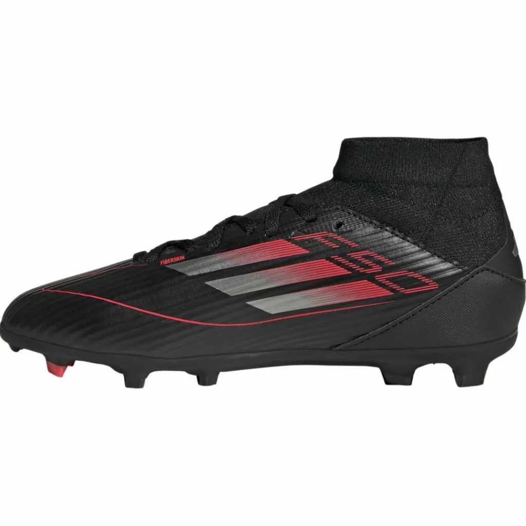F50 League Mid FG MG voetbalschoenen junior core black iron metallic lucid red*adidas Hot