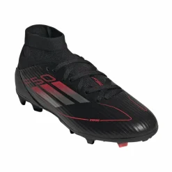 F50 League Mid FG MG voetbalschoenen junior core black iron metallic lucid red*adidas Hot