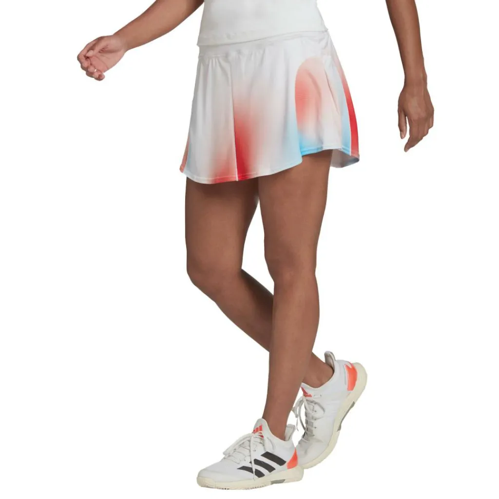 Mel Match tennisrokje dames white black vivid red*adidas Hot