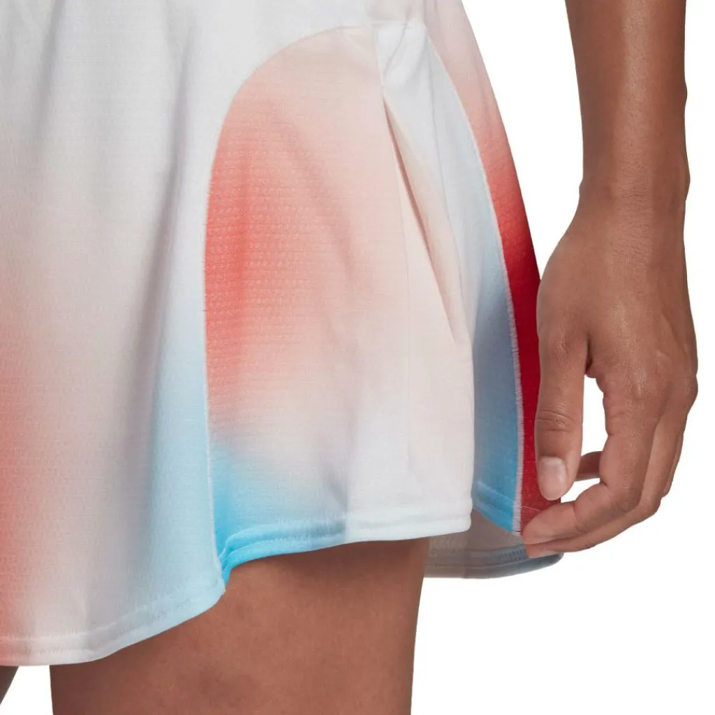 Mel Match tennisrokje dames white black vivid red*adidas Hot