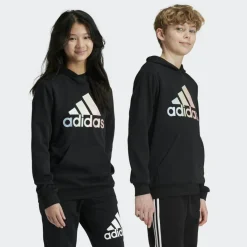 Metallic Print hoodie junior black*adidas Discount