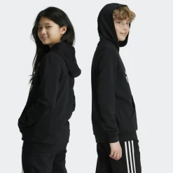 Metallic Print hoodie junior black*adidas Discount