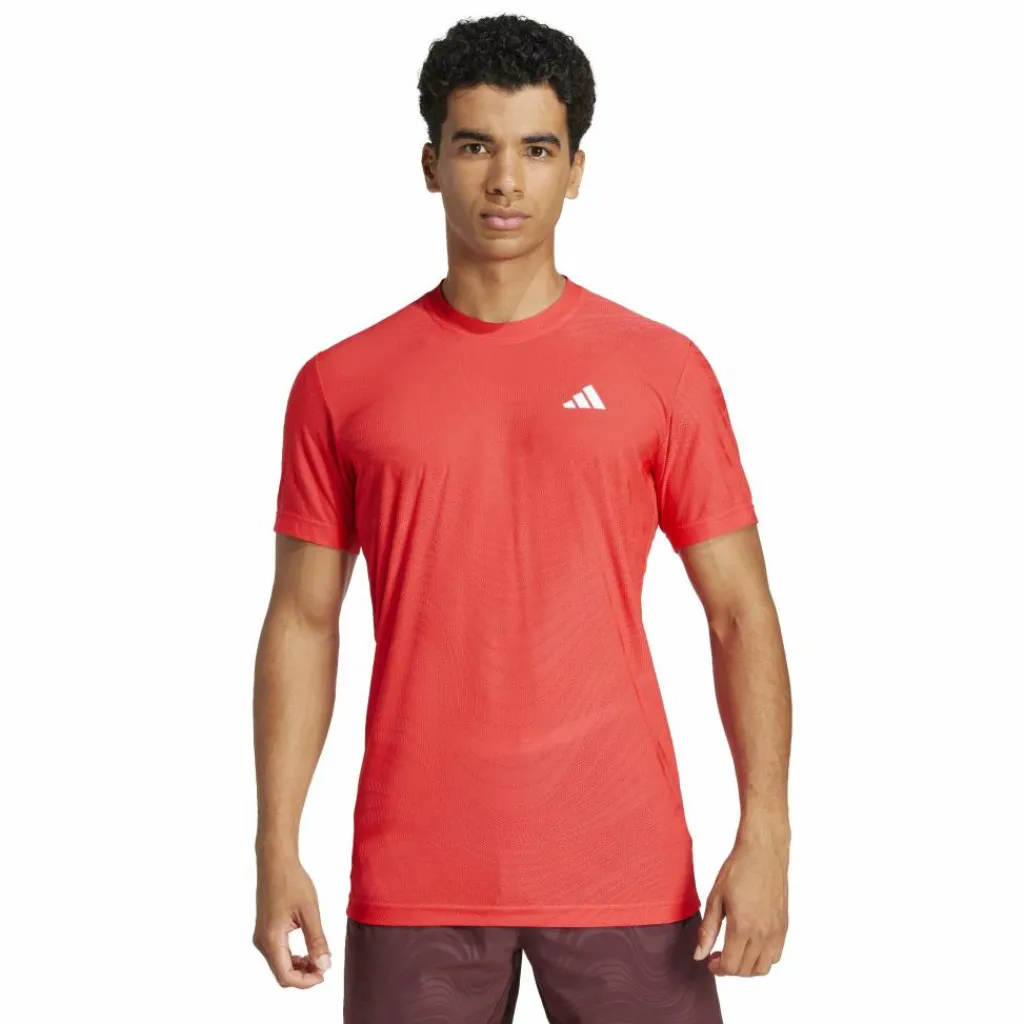 Pro FreeLift tennisshirt heren semi lucid red*adidas Sale