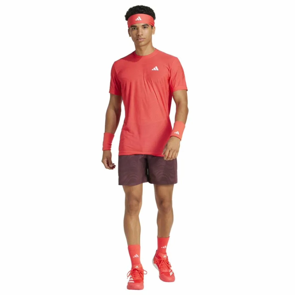 Pro FreeLift tennisshirt heren semi lucid red*adidas Sale