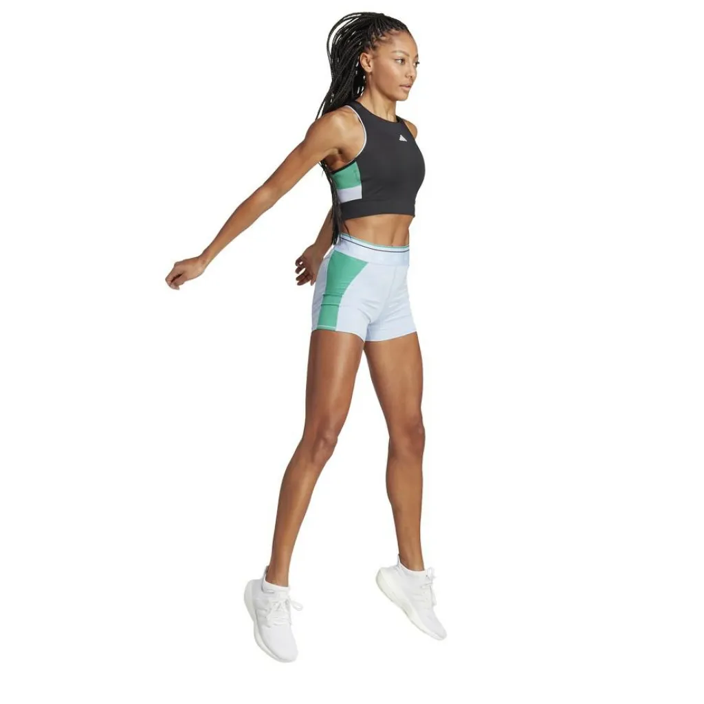 Techfit Colorblock Cropped Training tanktop dames  black semi court green*adidas Sale
