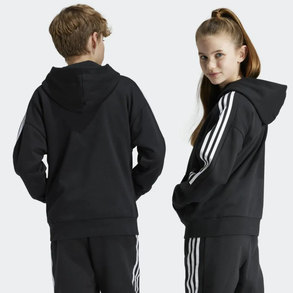 Tiro fleece hoodie junior black white*adidas Best