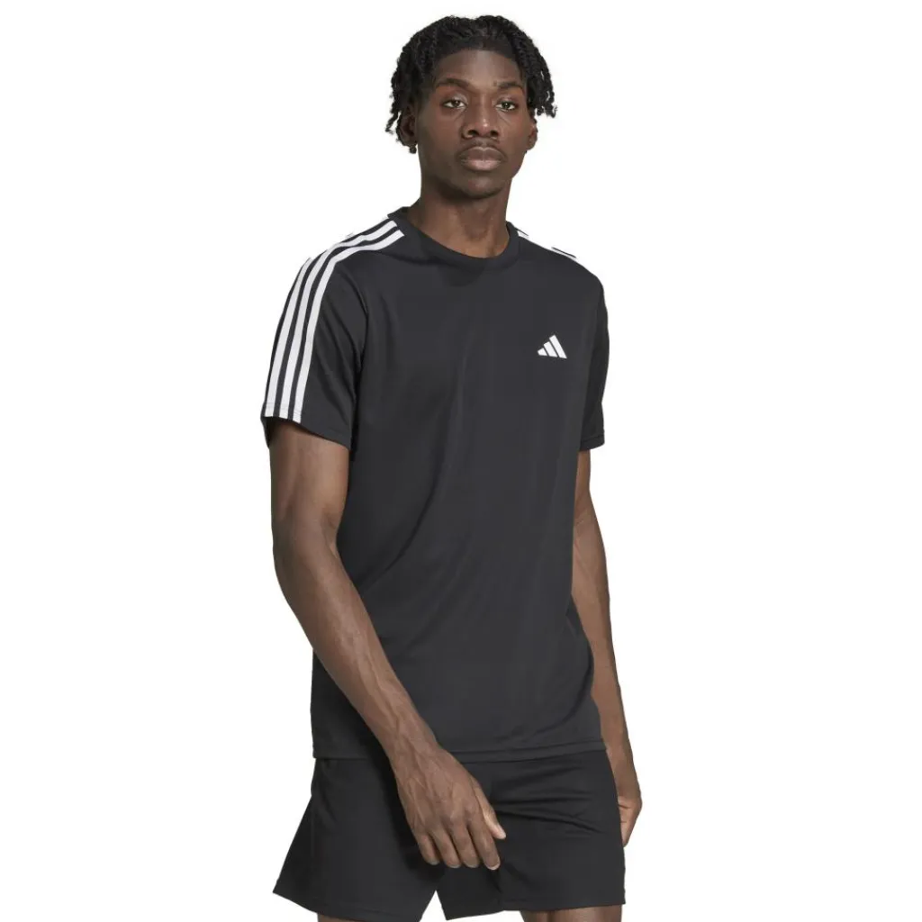 Train Essentials 3-Stripes shirt heren black white*adidas Clearance