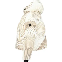 Sun Peaks Moiré winterjas dames white beige mist*Airforce