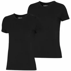 Bamboo V-hals shirt heren black 2-pack*Apollo New