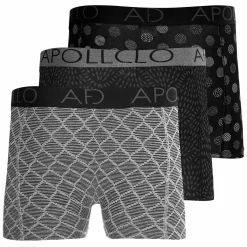 Onderbroek heren multi black 3-pack*Apollo Clearance