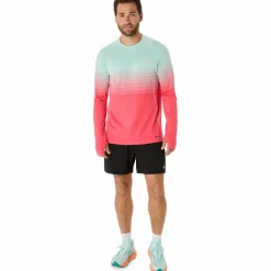 Seamless LS hardloopshirt heren coral reef oasis green*Asics New