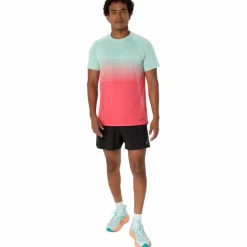 Seamless SS hardloopshirt heren coral reef oasis green*Asics Outlet