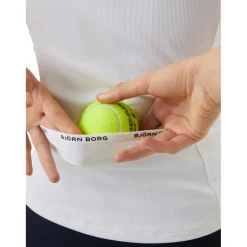 Ace Rib Pocket tennis tanktop dames brilliant  white*Björn Borg New