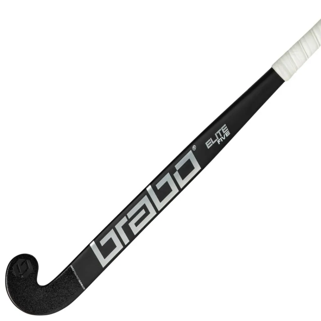 Elite 5 Carbon WTB Extreme Low Bow hockeystick black silver - 36,5 inch L*Brabo Clearance