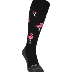 Flamingo hockeysokken black*Brabo