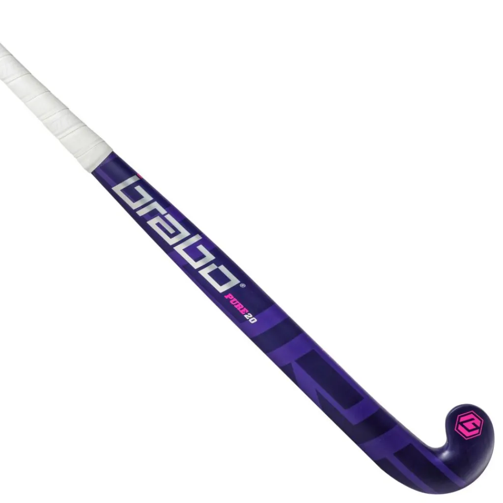Pure 20 Low Bow hockeystick purple magenta - 36,5 inch*Brabo Discount