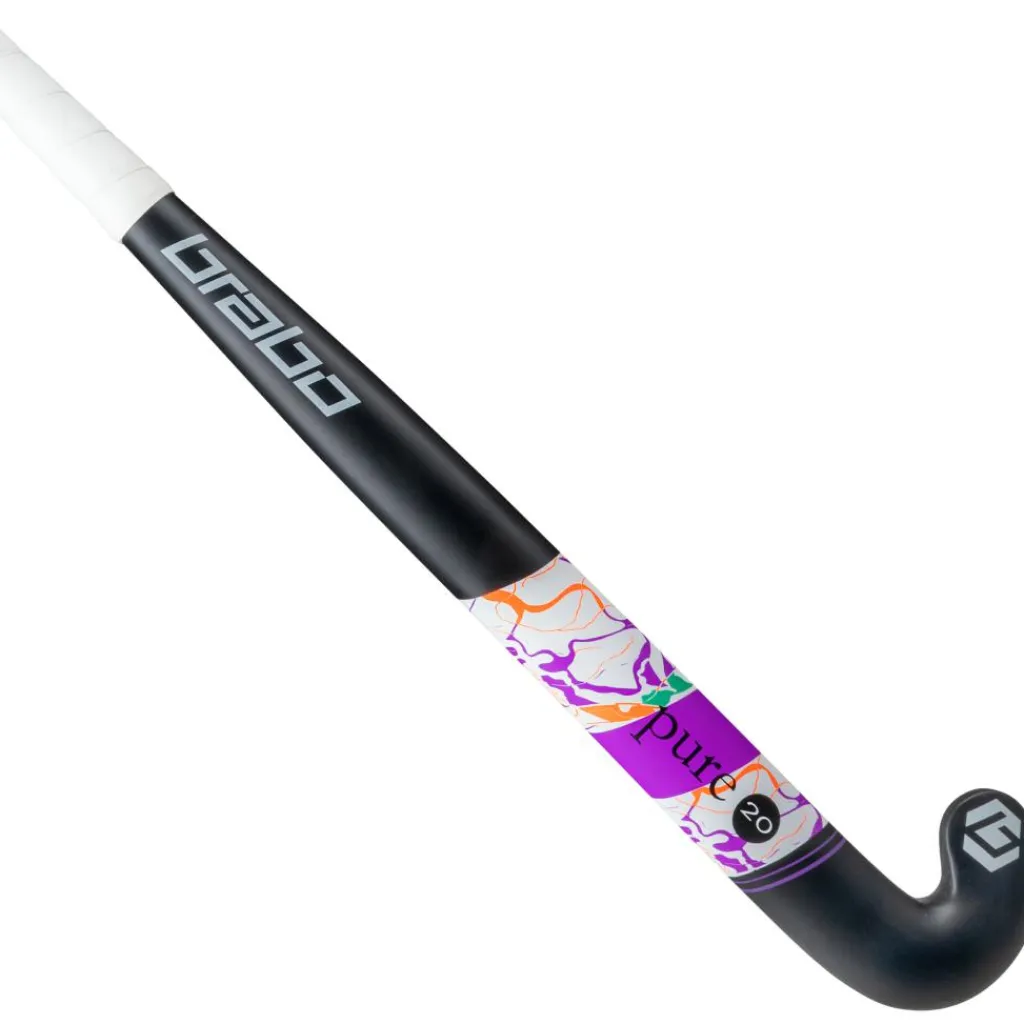 Pure 20 Low Bow hockeystick black purple - 36,5 inch*Brabo Hot