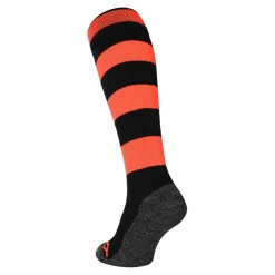 Rugby hockeysokken black neon orange*Brabo Hot