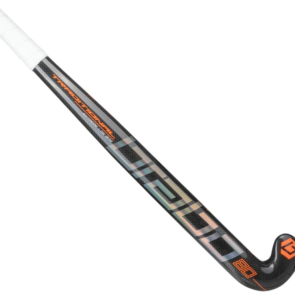 Traditional Carbon 80 Extreme Low Bow hockeystick black orange*Brabo Online