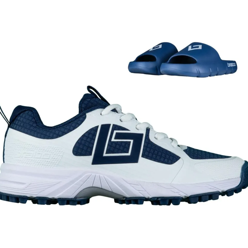 Tribute hockeyschoenen junior navy white inclusief slippers*Brabo Outlet