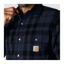 Flannel Sherpa Lined overhemd heren navy*Carhartt Online