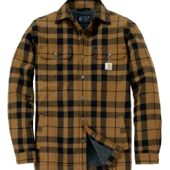 Flannel Sherpa Lined overhemd heren brown*Carhartt Clearance