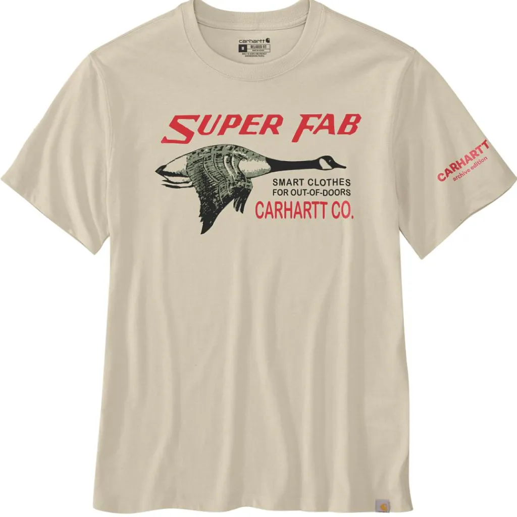 LFAB Graphic shirt heren oat milk*Carhartt Sale