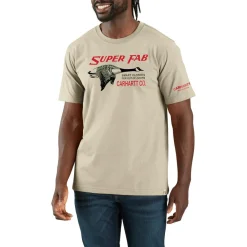 LFAB Graphic shirt heren oat milk*Carhartt Sale