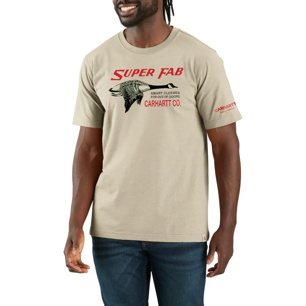 LFAB Graphic shirt heren oat milk*Carhartt Sale