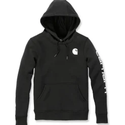 Logo Sleeve Graphic hoodie dames black*Carhartt Online
