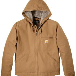 Relaxed Fit Washed Duck Sherpa Lined winterjas heren brown*Carhartt Outlet