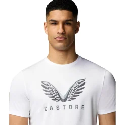 Adapt Short Graphic shirt heren white*Castore Best