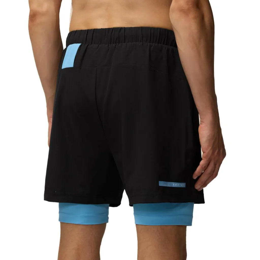 Flow 2-in-1 short heren black cool blue*Castore New