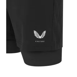 Flow 2-in-1 short heren black white*Castore New