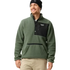 Snap Pile sweater heren dark sage*ColourWear Outlet