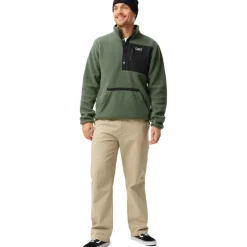 Snap Pile sweater heren dark sage*ColourWear Outlet