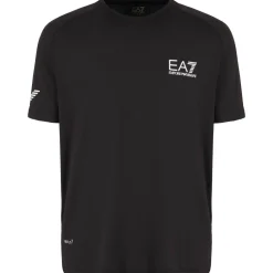 8NPT22-PJEMZ tennisshirt heren black*EA7 Sale