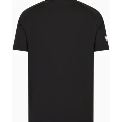 8NPT22-PJEMZ tennisshirt heren black*EA7 Sale