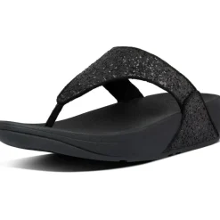 Lulu Glitter Toe-Thongs slippers dames black*FitFlop Sale