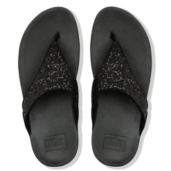 Lulu Glitter Toe-Thongs slippers dames black*FitFlop Sale
