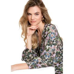 blouse dames lila green*Geisha