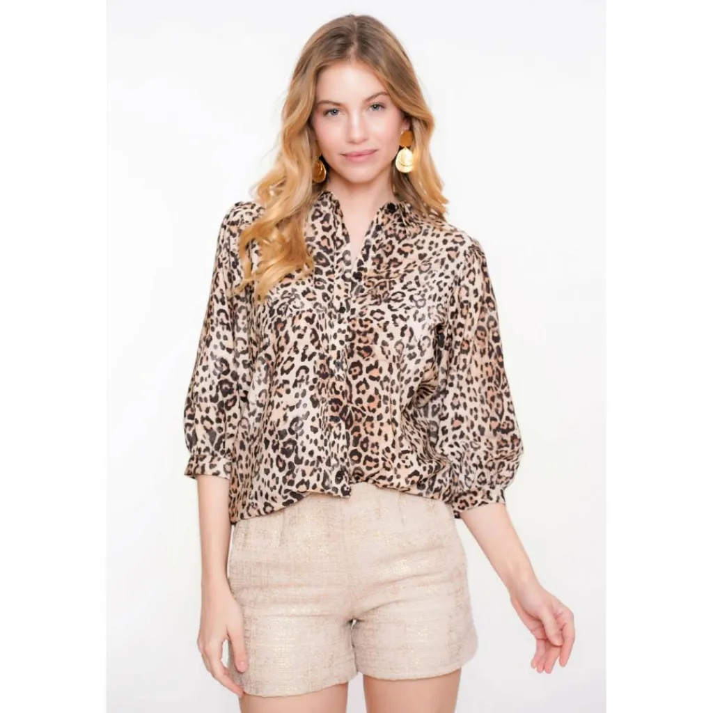 blouse dames sand black*Geisha Sale