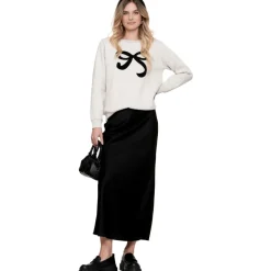 sweater dames beige melange black*Geisha Hot