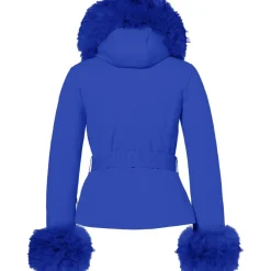 GISELLE FAUX softshell winterjas dames dazzling blue*Goldbergh Clearance